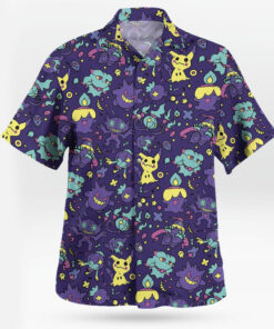 Ghost Pokemon Short Sleeve Hawaiian Shirt