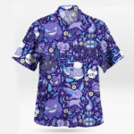 Ghost Type Pokémon Hawaiian Shirt Purple Night Pattern