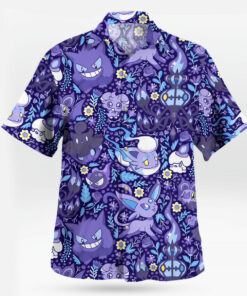 Ghost Type Pokémon Hawaiian Shirt Purple Night Pattern