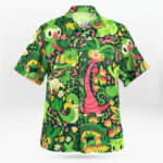 Green Grass Type Pattern Pokemon Hawaiian Shirt For Men And Women