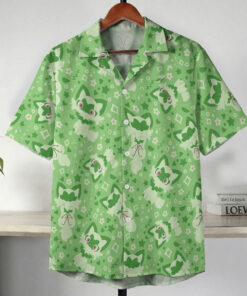 Green Sprigatito Cute Pattern Pokémon Hawaiian Shirt