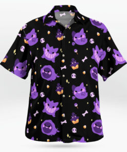Pokemon Halloween Hawaiian Shirt- Men Pokemon Button Up Shirt