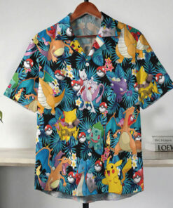 Kanto Pokémon Tropical Pattern Hawaiian Shirt