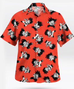 Kid Goku Anime Orange Hawaiian Shirt