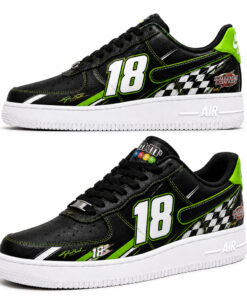 Kyle Busch Rowdy 18 Racing Graphic Air Force 1 Shoes Sneakers for Racing Fans