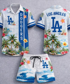 Los Angeles Dodgers Summer 2026 Hawaiian Shirt and Shorts