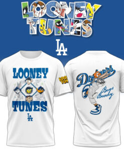 Los Angeles Dodgers x Looney Tunes Bugs Bunny Retro Baseball White Shirt