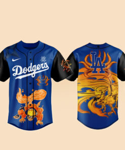 Los Angeles Dodgers x Naruto Kurama Baseball Jersey Version 1