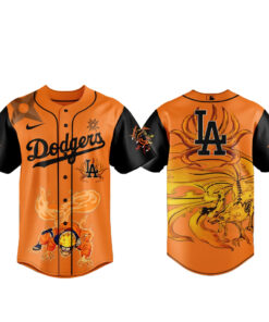 Los Angeles Dodgers x Naruto Kurama Baseball Jersey Version 2