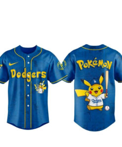 Los Angeles Dodgers x Pokemon 2026 Blue Baseball Jersey Version 2