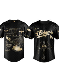 Los Angeles Dogers x Fourth Wing Night 2026 Black Baseball Jersey