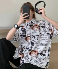 ONE PIECE Luffy Wanted Men and Women Hawaiian Shirt