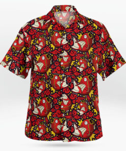 Tropi Pokemon Magikarp Button Up Red Hawaiian Shirt
