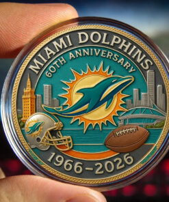 Miami Dolphins Football 60Th Anniversary Coin