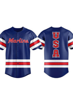 Miami Marlins 250th USA Celebration 2026 Night Blue Baseball Jersey