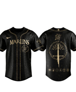 Miami Marlins The Lord of The Rings 2026 Night Black Baseball Jersey