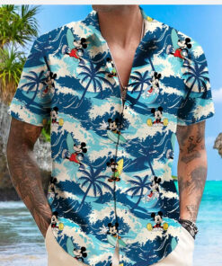 Mickey Surfing Tropical Wave Disney Hawaiian Shirt