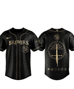Milwaukee Brewers The Lord of The Rings Black Baseball Jersey