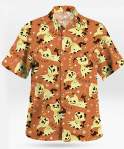 Mimikyu Kawaii Pokemon Hawaiian Shirt Orange Anime Style