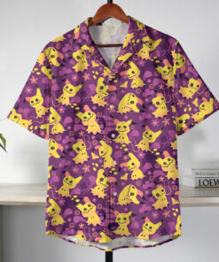 Mimikyu Purple Pattern Pokemon Hawaiian Shirt