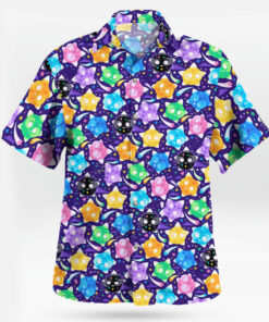 Minior Spirit Hawaiian Shirt Cosmic Pattern Button Up for Pokemon Fans