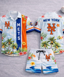 New York Mets Mets Summer 2026 Hawaiian Shirt and Shorts