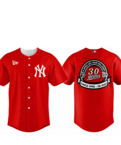 New York Yankees 30th Anniversary 2026 Red Baseball Jersey