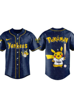 New York Yankees x Pokemon 2026 Navy Baseball Jersey Version 2