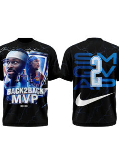 Oklahoma City Thunder Shai Gilgeous-Alexander MVP Back 2 Back T-Shirt