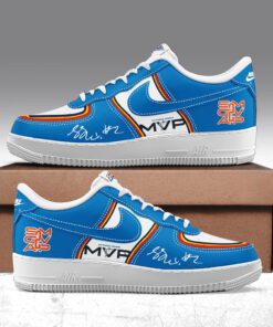 Oklahoma City Thunder Shai Gilgeous Back to Back 2026 MVP Air Force 1 Shoes Sneakers