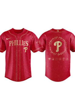 Philadelphia Phillies The Lord of The Rings 2026 Night Red Baseball Jersey