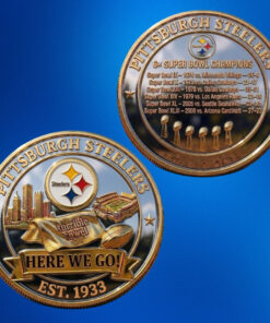 Pittsburgh Steelers Terrible Towel Here We Go Coin