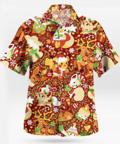 Pokemon Christmas Hawaiian Shirt Festive Tropical Style