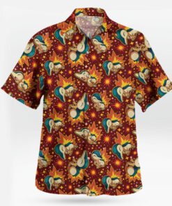 Pokemon Cyndaquil Fire Pattern Hawaiian Shirt