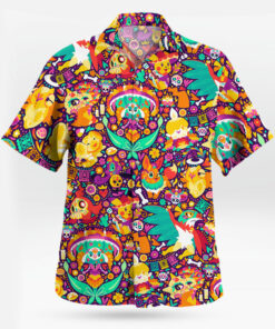 Pokemon Dia de los Muertos Hawaiian Shirt Sugar Skull Tropical Style