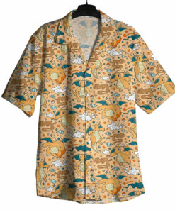 Pokemon Dragonite Aloha Pattern Hawaiian Shirt