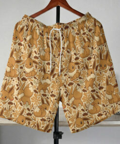 Pokémon Eevee Cute Brown Vintage Swim Shorts