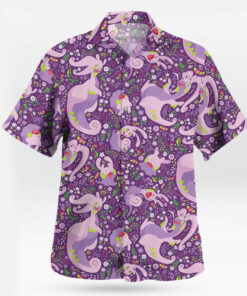 Pokemon Goodra Purple Floral Hawaiian Shirt