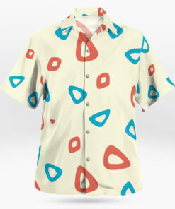 Pokemon Togepi Pattern Button Up Hawaiian Shirt
