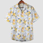 Anime Pokemon Raichu Kawaii Electric Pattern Hawaiian Shirt