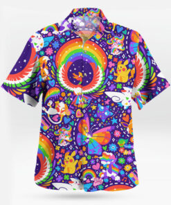 Rainbow Style Pokemon Hawaiian Shirt Colorful Aloha Vibes