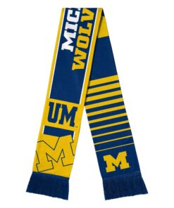 Unisex Michigan Wolverines Reversible Thematic Scarf for College Sports Fans