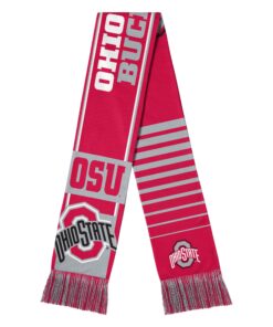 Unisex Ohio State Buckeyes Reversible Thematic Scarf for College Sports Fans