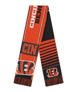 Unisex Cincinnati Bengals National Football League Reversible Thematic Scarf for Football Fans
