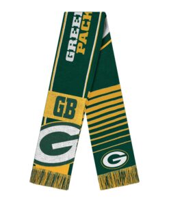 Unisex Green Bay Packers National Football League Reversible Thematic Scarf for Football Fans