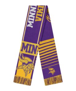 Unisex Minnesota Vikings National Football League Reversible Thematic Scarf for Football Fans