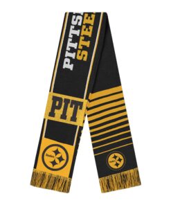 Unisex Pittsburgh Steelers National Football League Reversible Thematic Scarf for Football Fans