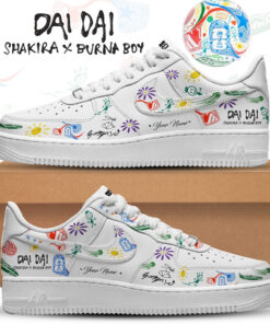 Custom Name Shakira x Burna Boy Dai Dai World Cup 2026 Air Force 1 Shoes Sneakers