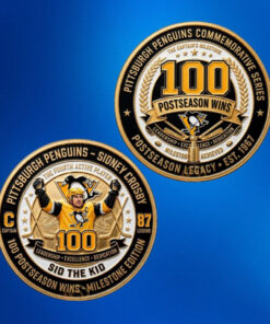 Sidney Crosby 100 Postseason Wins Milestone Coin