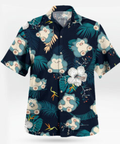 Snorlax Pokemon Hawaiian Shirt Tropical Anime Aloha Shirt